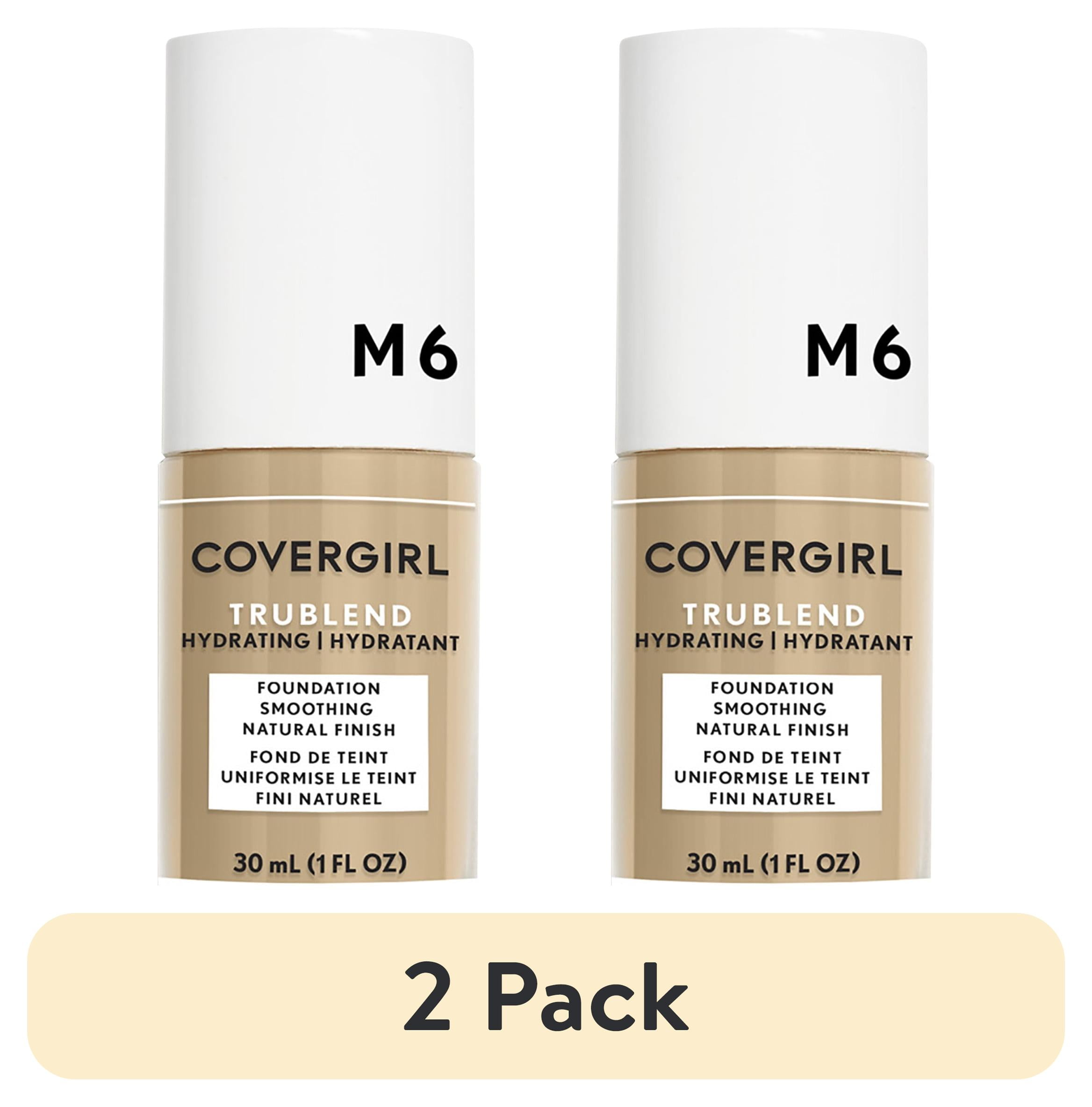 (2 pack) COVERGIRL TruBlend Oil-free Liquid Foundation, M-6 Perfect Beige, 1 fl oz