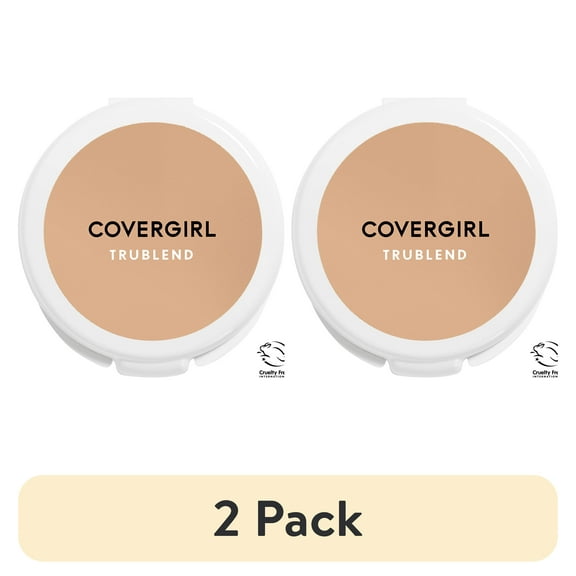 (2 pack) COVERGIRL TruBlend Pressed Blendable Powder, Translucent Medium, Natural, .39 oz, Setting Powder