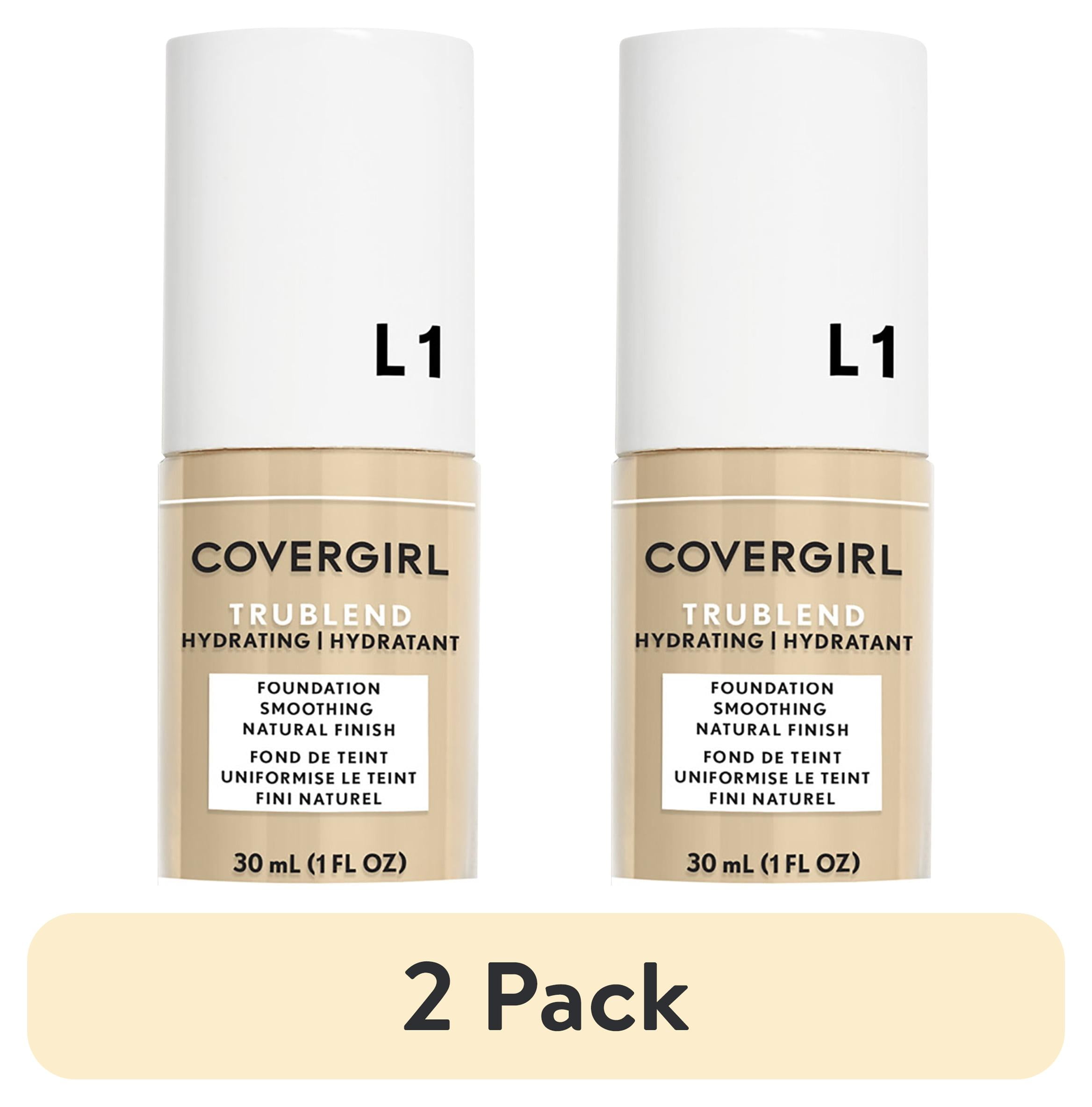 (2 pack) COVERGIRL TruBlend Liquid Foundation, L1 Ivory, 1 Fl Oz