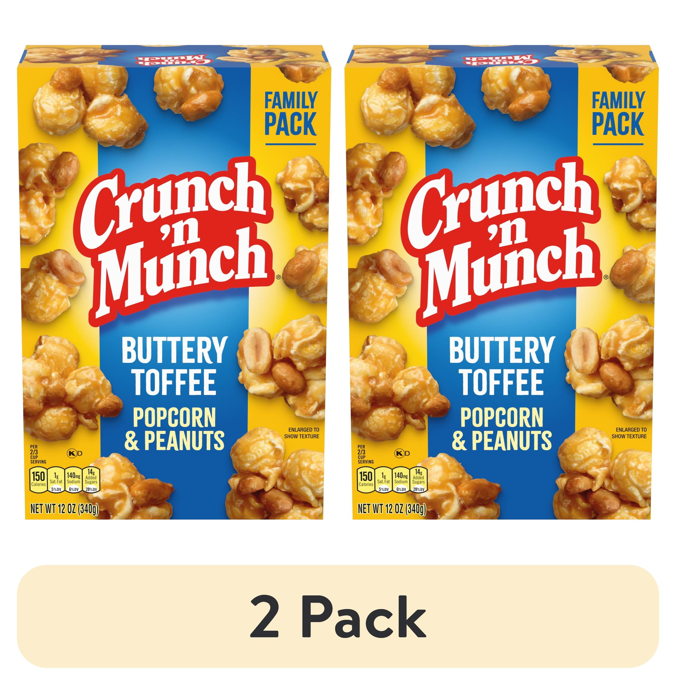 PEANUTS 詰め合わせ 2 pack) CRUNCH 'N MUNCH Buttery Toffee Popcorn with Peanuts
