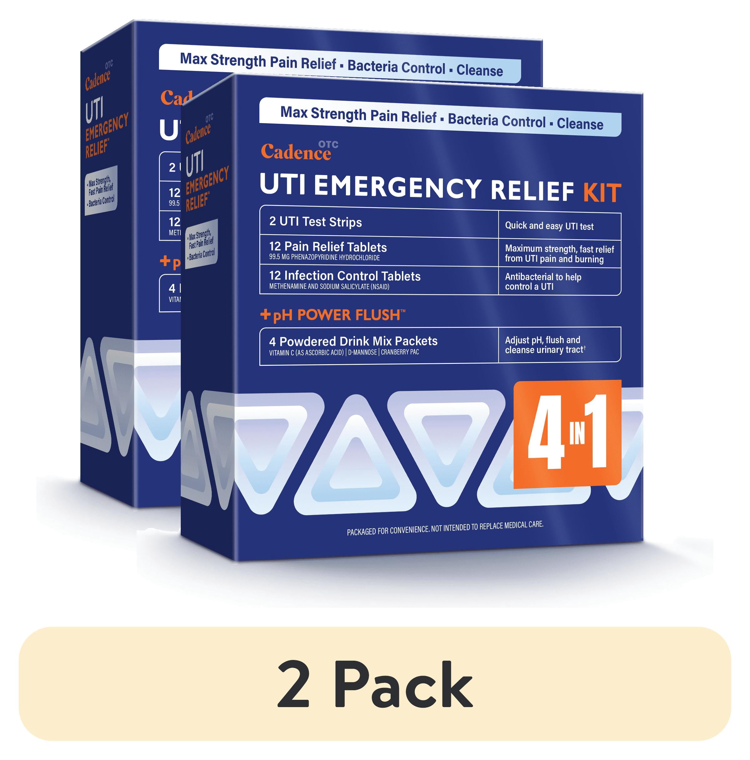 (2 pack) Cadence OTC UTI Emergency Relief Kit