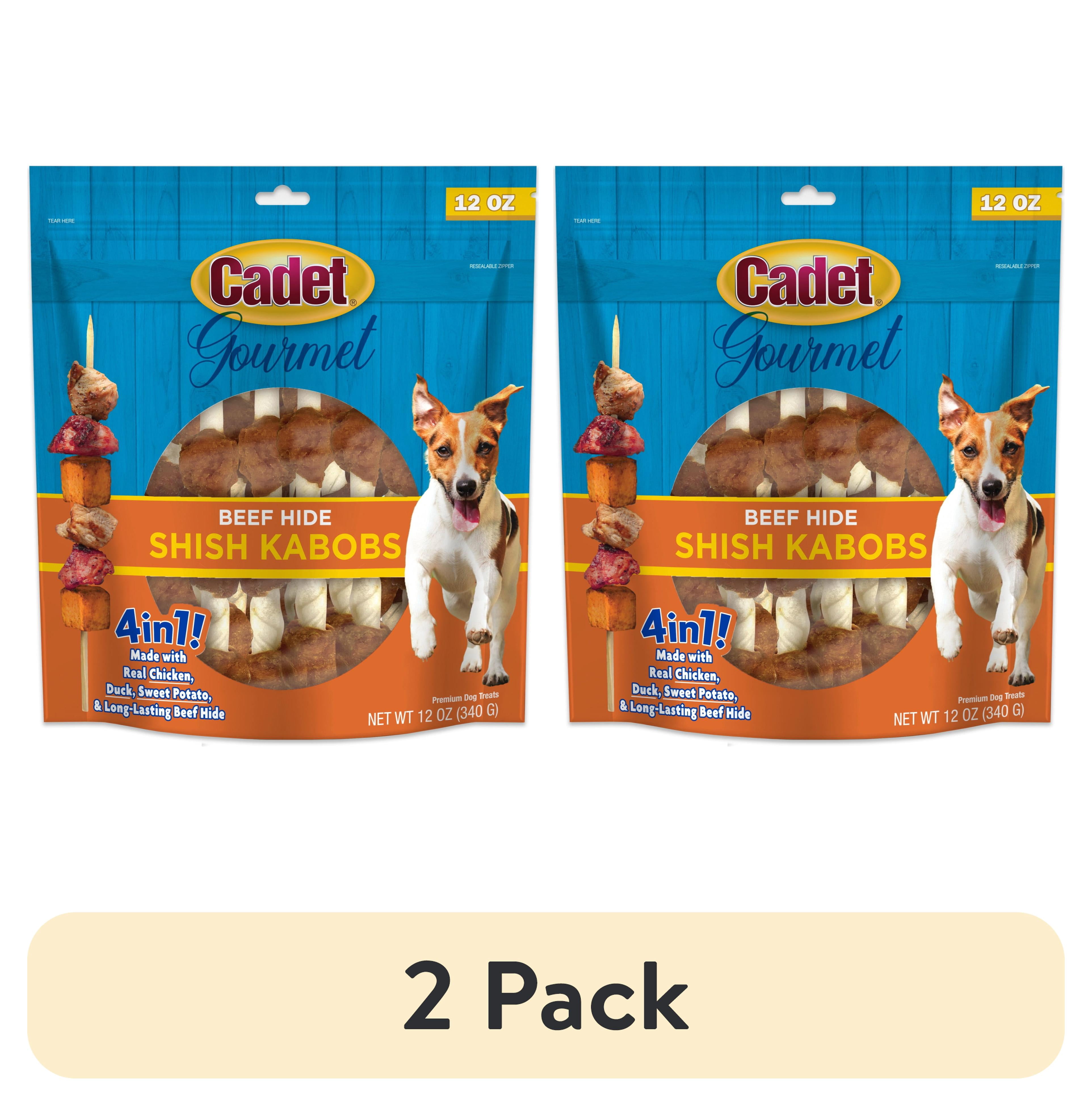 (2 pack) Cadet Gourmet Shish Kabob Dog Treats for Small Dogs, Chicken & Sweet Potato Dog Chew Sticks, 5 Inch, 12 Ounce