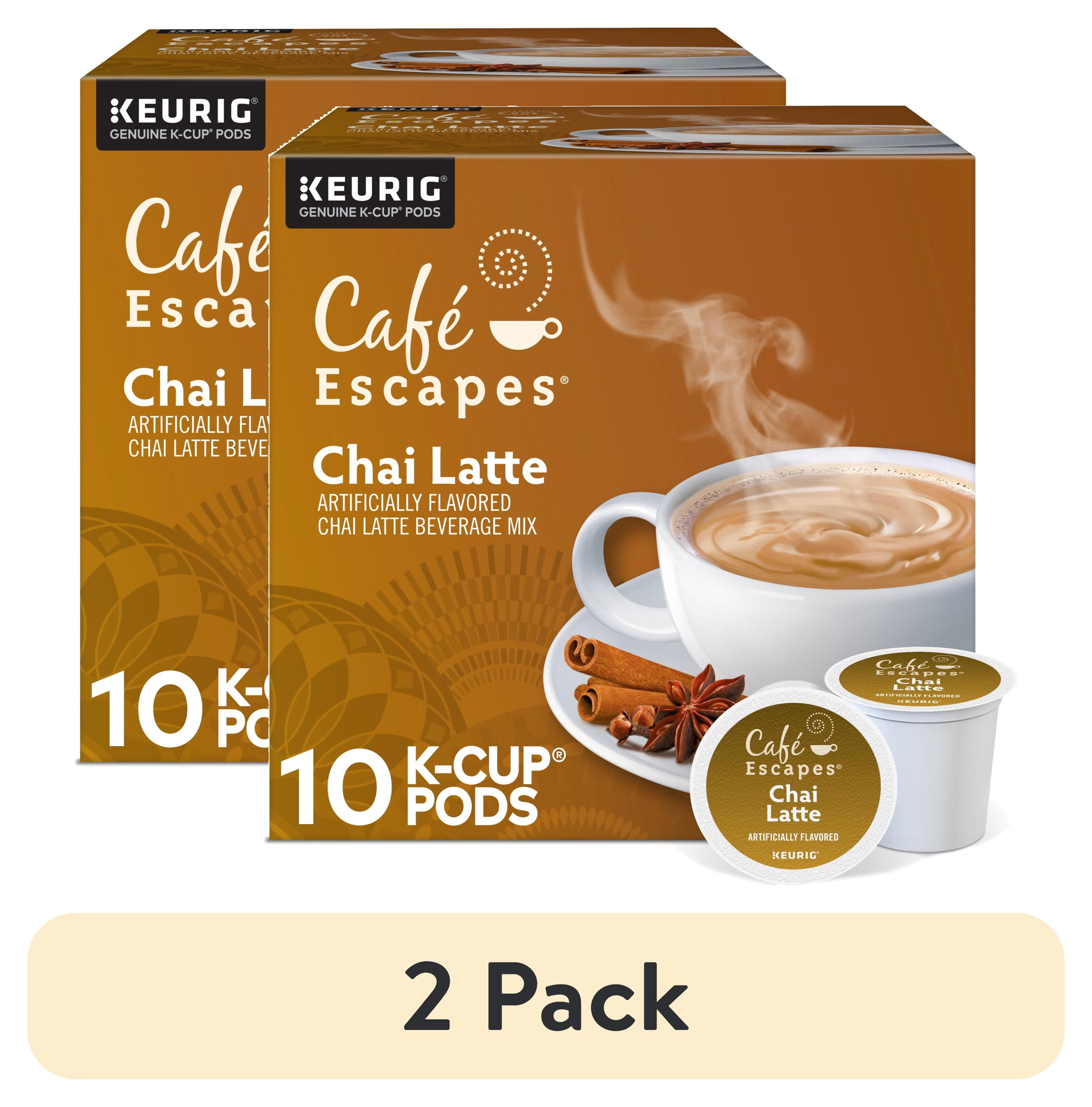 Café Escapes, Chai Latte K-Cup Coffee Pods, 10 Count