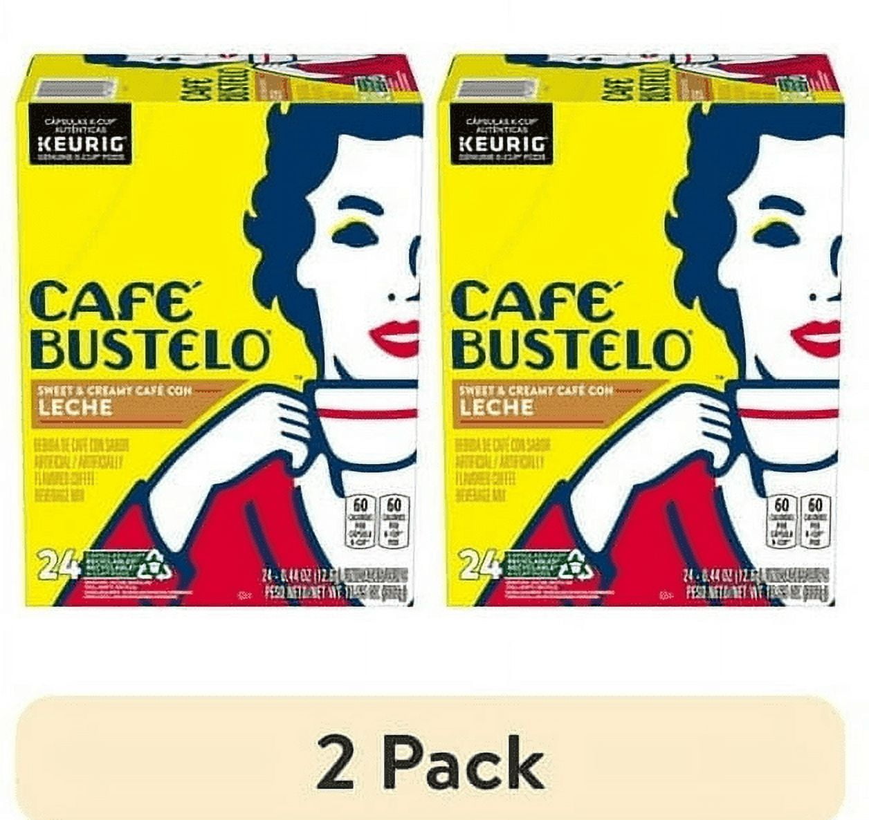 (2 pack) Cafe Bustelo Sweet & Creamy Cafe Con Leche Coffee Drink ...