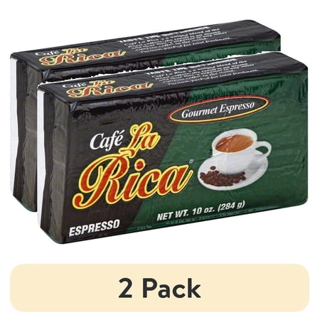 (2 pack) Cafe La Rica Gourmet Espresso Ground Coffee, 10 oz.