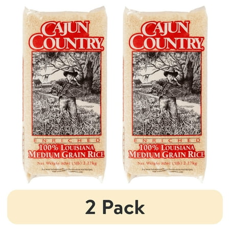 (2 pack) Cajun Country Enriched Medium Grain Rice - 5lb