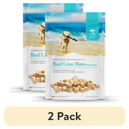 (2 pack) Caledon Farms Beef Liver Topper for Dogs, 5.3 oz Bag