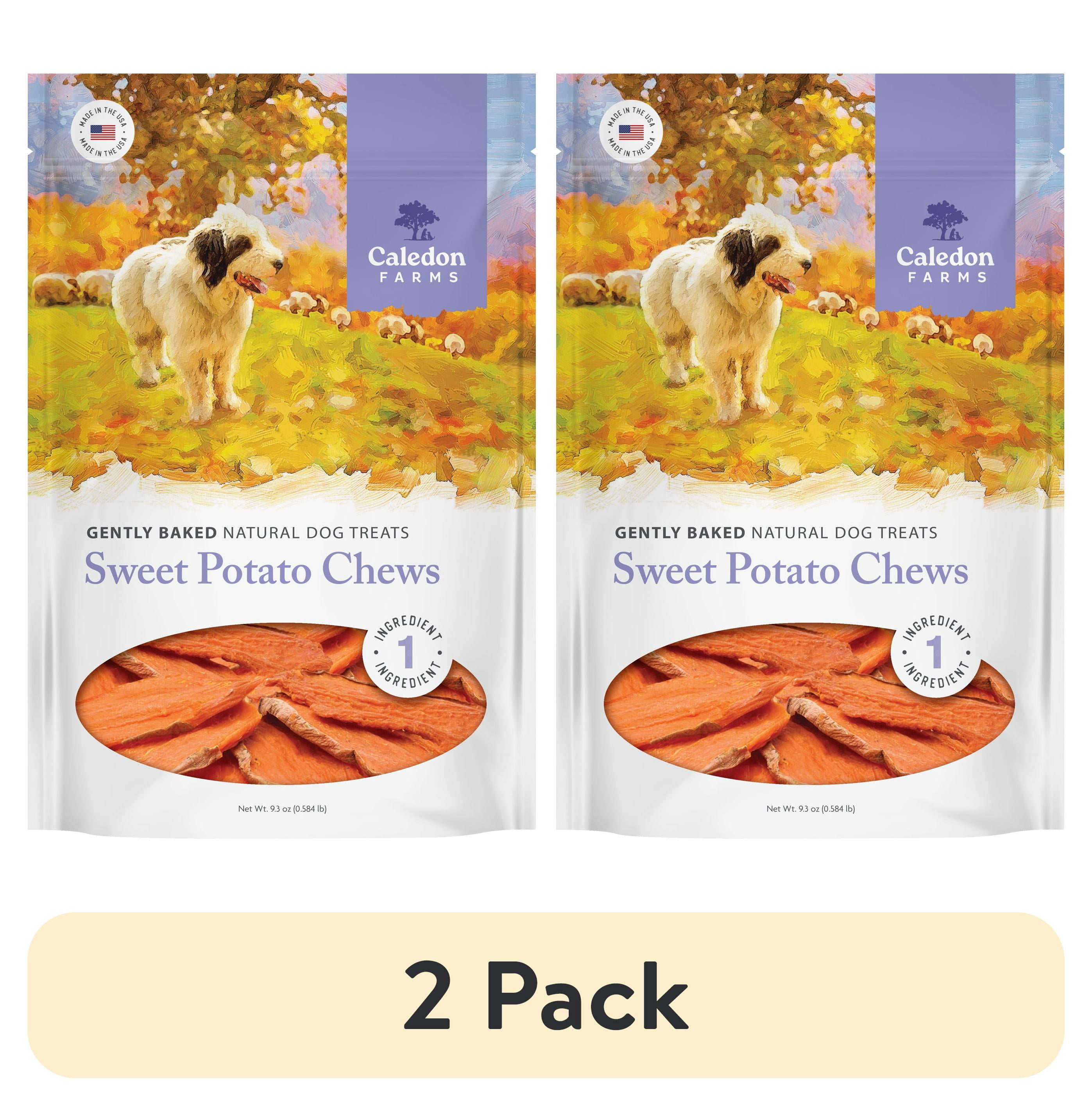 (2 pack) Caledon Farms Natural Sweet Potato Chews Dog Treats, 9.3 oz