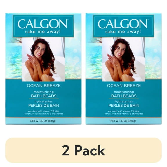 (2 pack) Calgon Ultra-Moisturizing Bath Beads, Ocean Breeze 30 oz