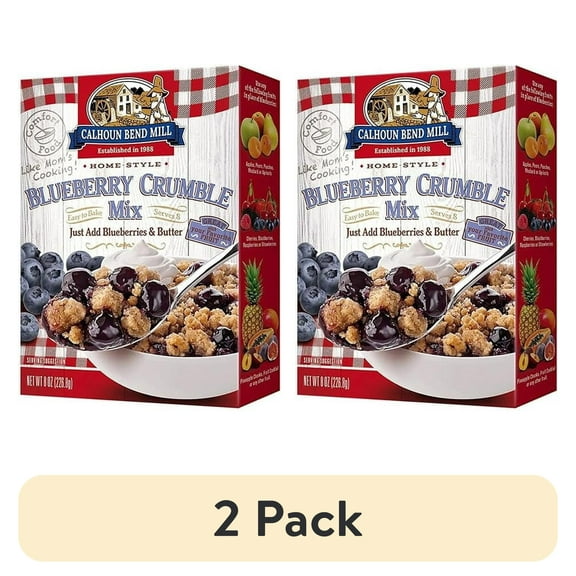 (2 pack) Calhoun Bend Mill Blueberry Crumble Mix, 8oz