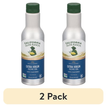 (2 pack) California Olive Ranch Extra Virgin Olive Oil Aluminum Bottle, 12 Fluid Ounces