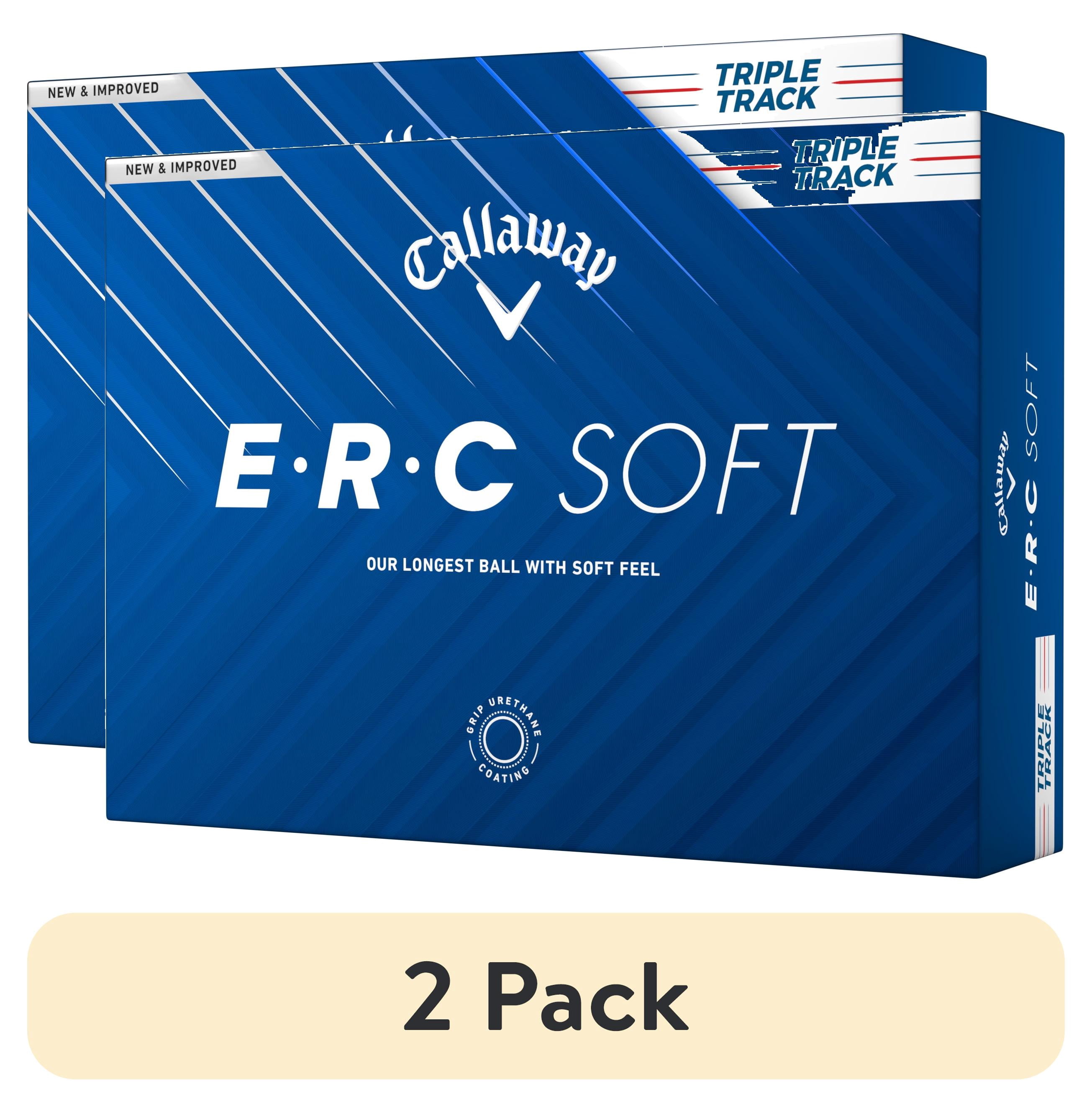 (2 pack) Callaway ERC Soft 2025 Triple Track Golf Balls 12pk, White