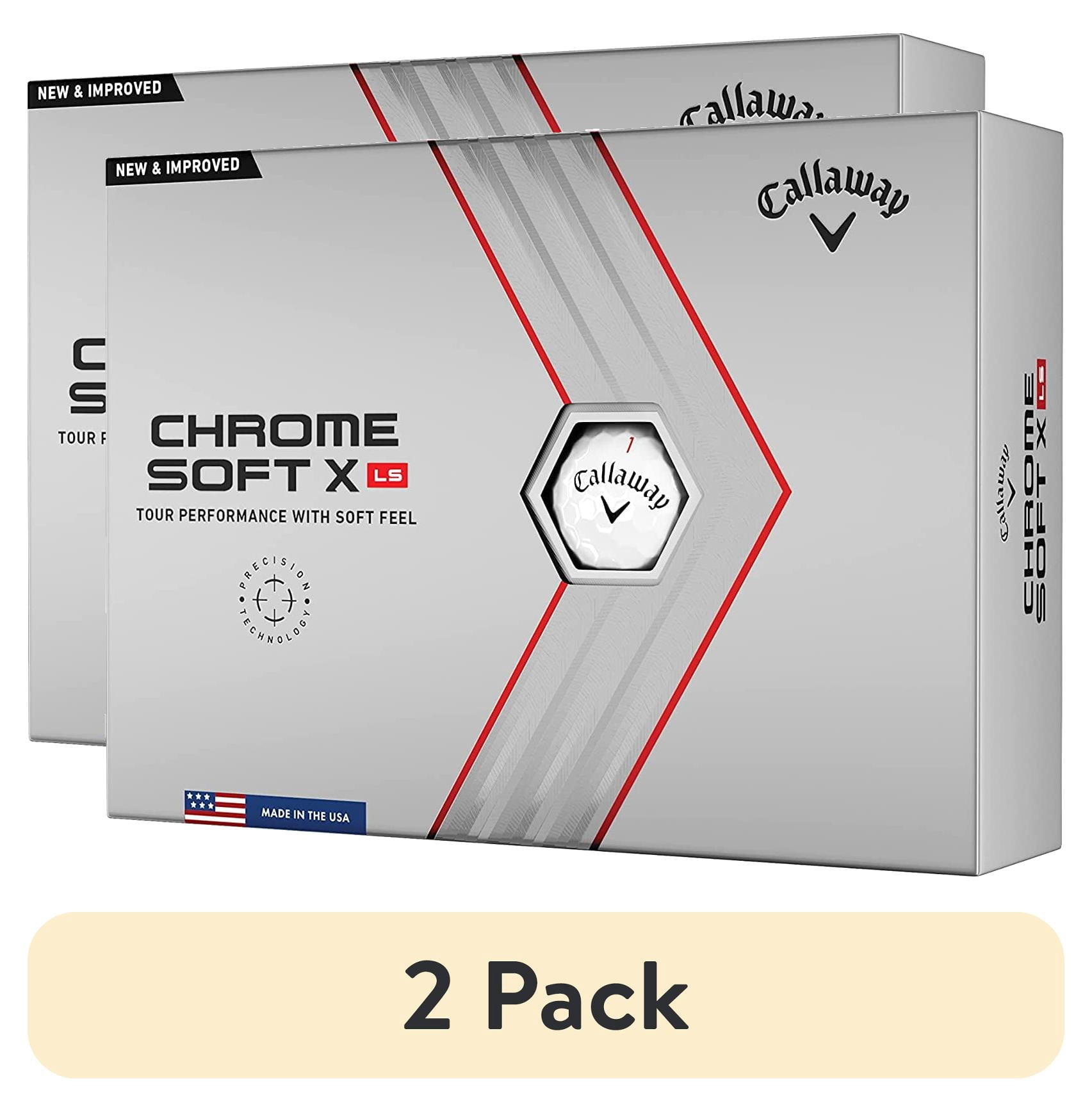 (2 pack) Callaway Golf 2022 Chrome Soft X LS Golf Balls 12-pack, White