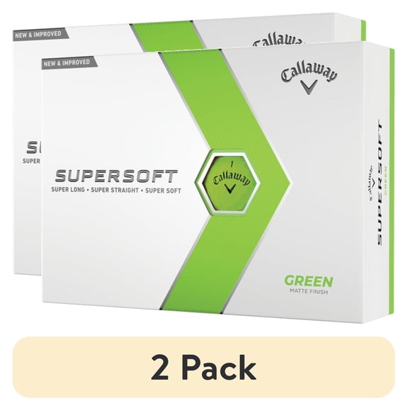 (2 pack) Callaway Golf 2023 Supersoft Golf Ball-Matte Green 12pk