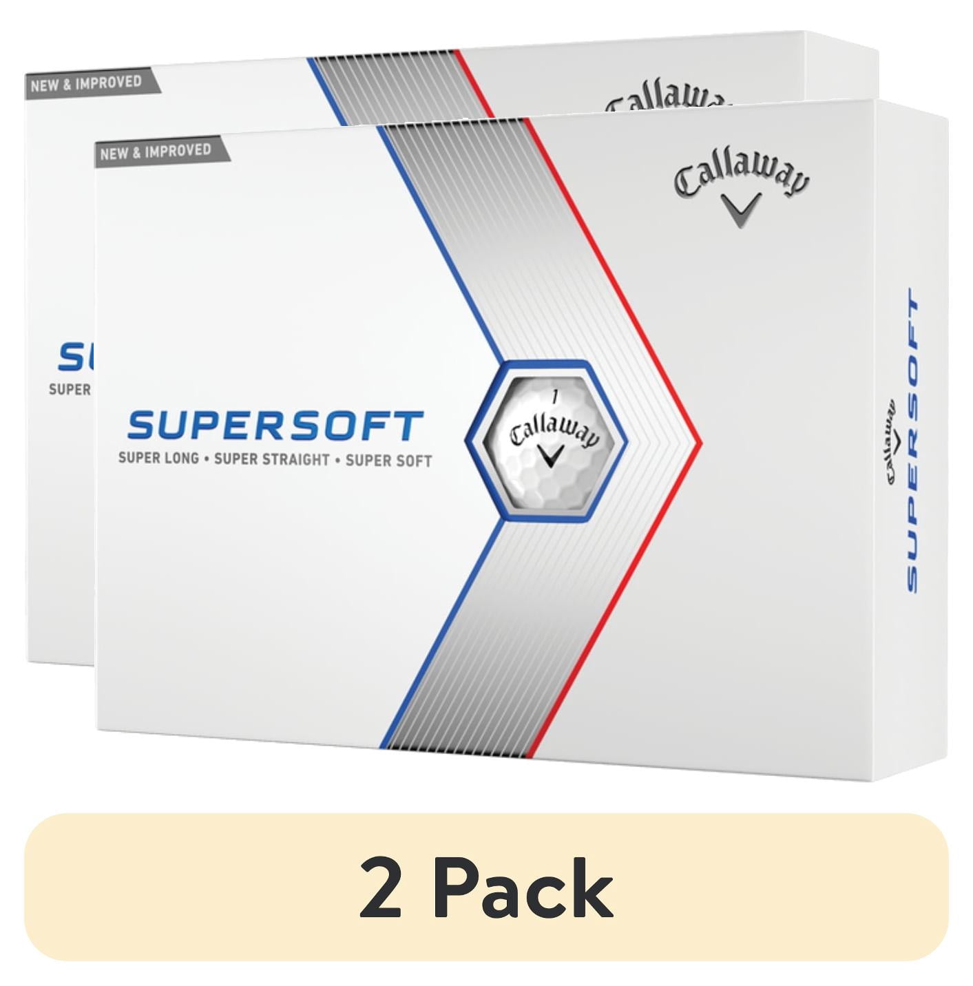 (2 pack) Callaway Golf 2023 Supersoft Golf Balls, White, 12pk