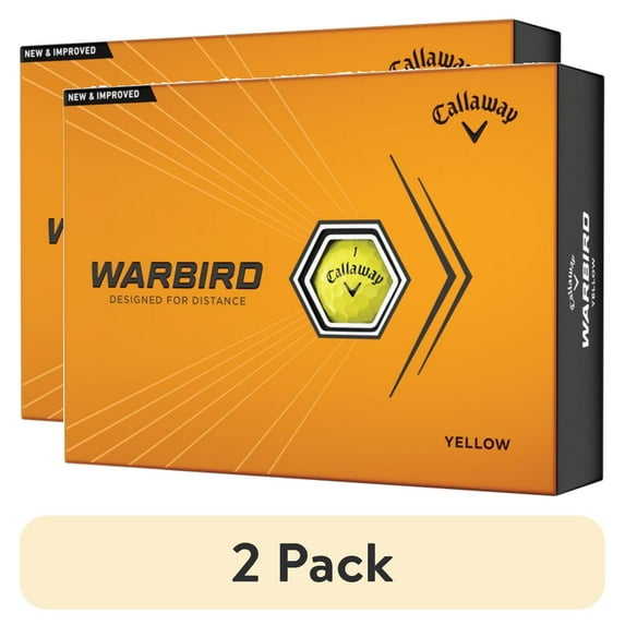 (2 pack) Callaway Golf 2023 Warbird Golf Ball-Yellow 12pk