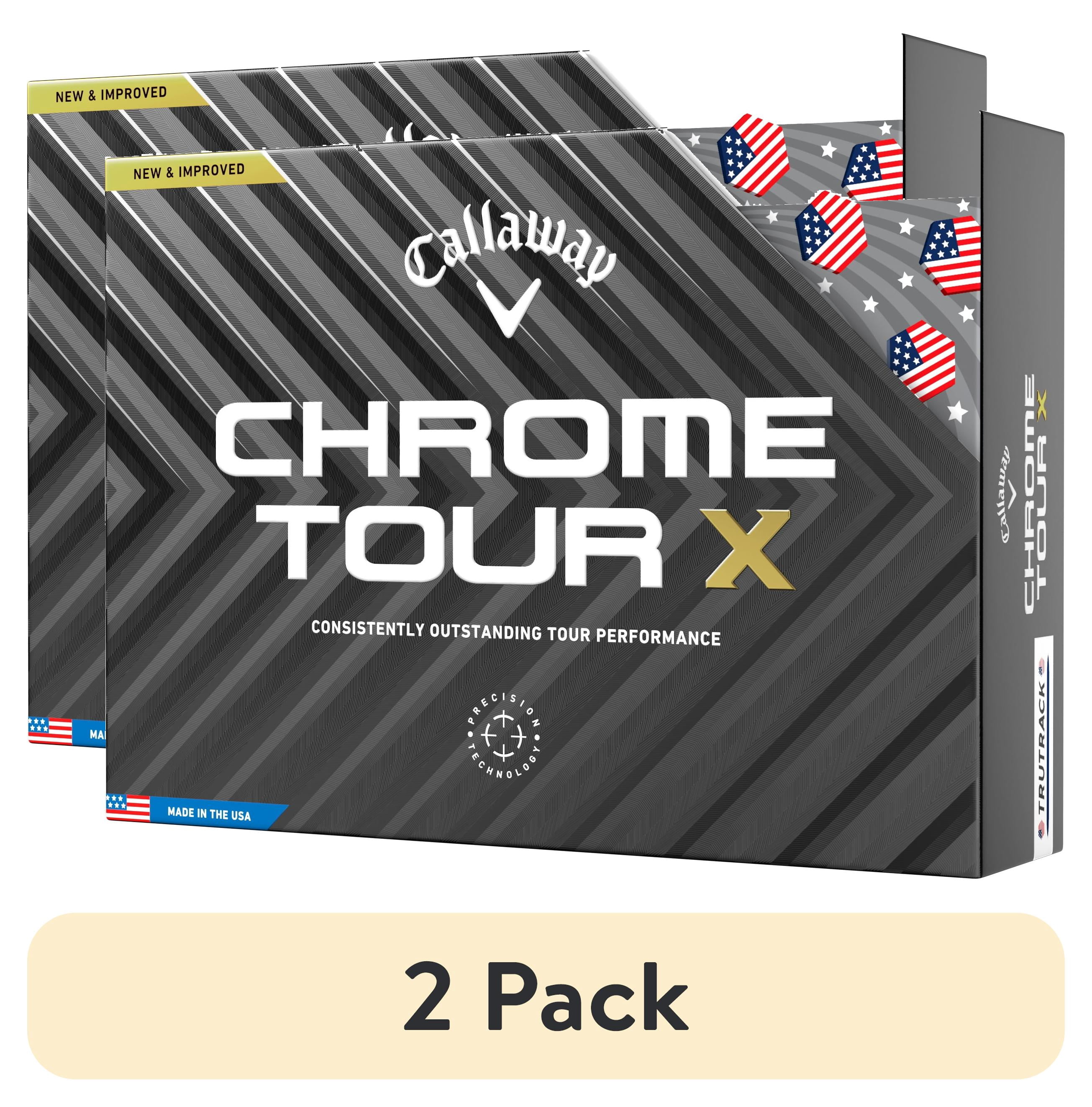 (2 pack) Callaway Golf 2024 Chrome Tour X 360 TruTrack 12pk Golf Balls