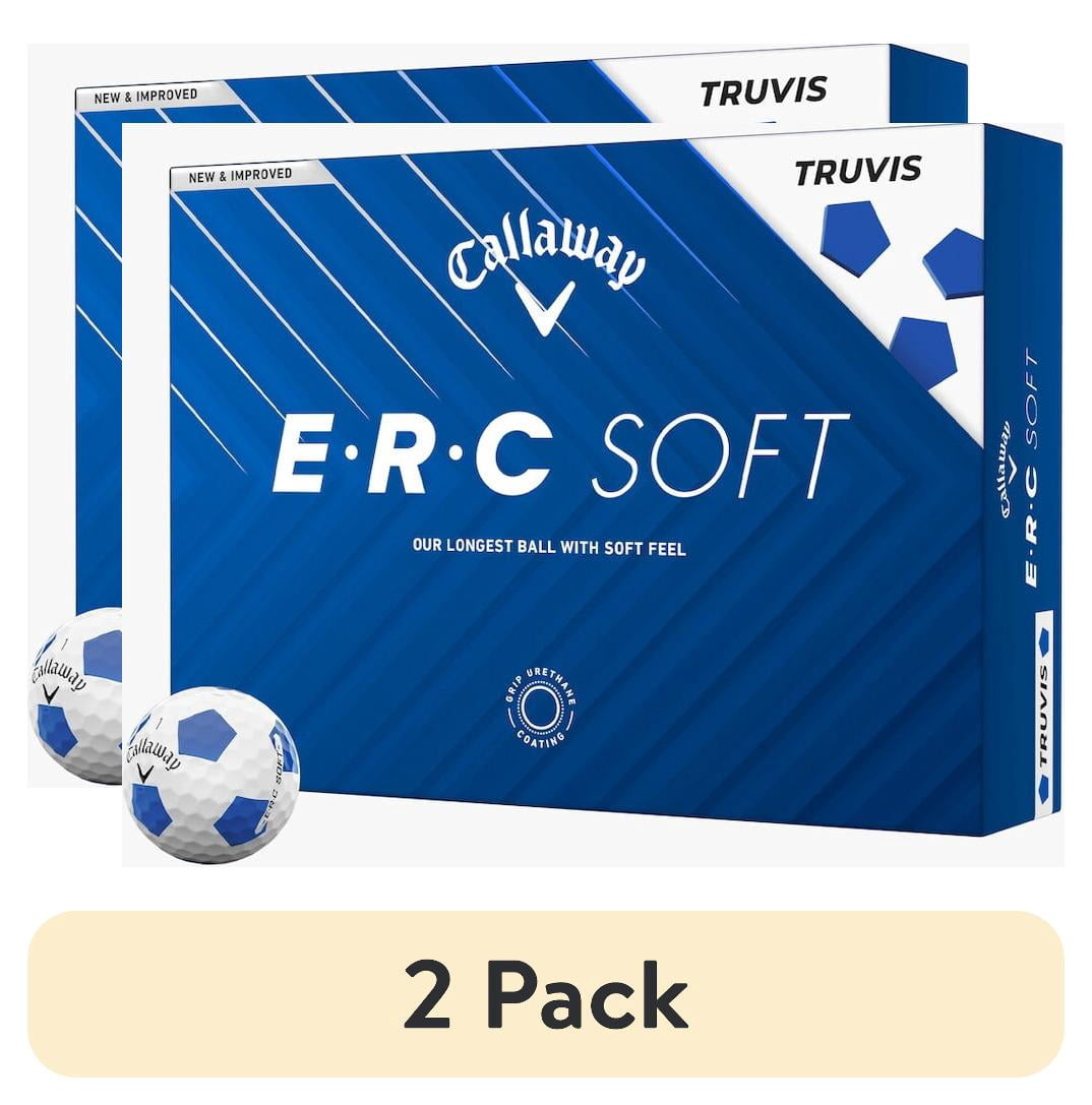 (2 pack) Callaway Golf 2025 ERC Soft Truvis Golf Balls 12pk - Blue/White
