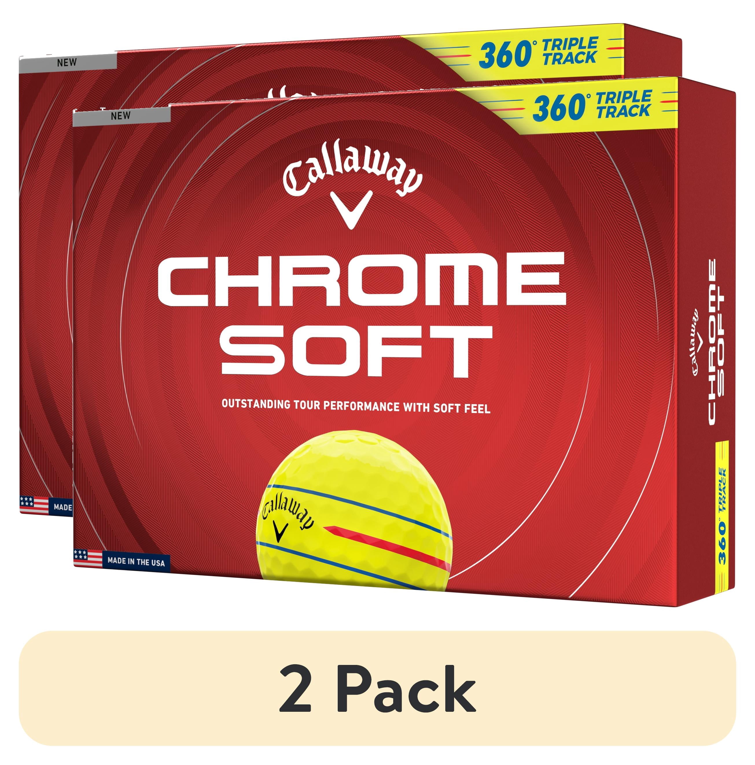 (2 pack) Callaway Golf Chrome Soft 26 360 - Yellow Triple Track 12pk