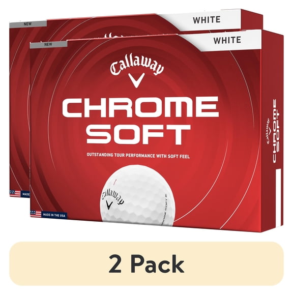 (2 pack) Callaway Golf Chrome Soft 26 - White 12 ball pk