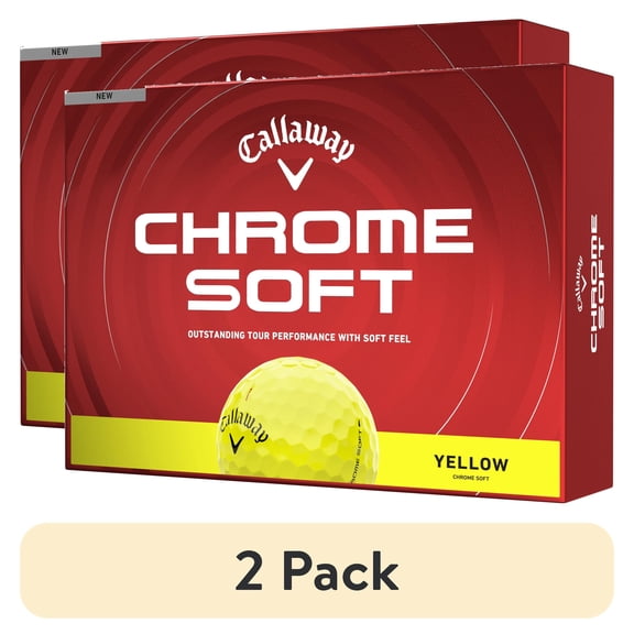 (2 pack) Callaway Golf Chrome Soft 26 - Yellow 12 ball pk