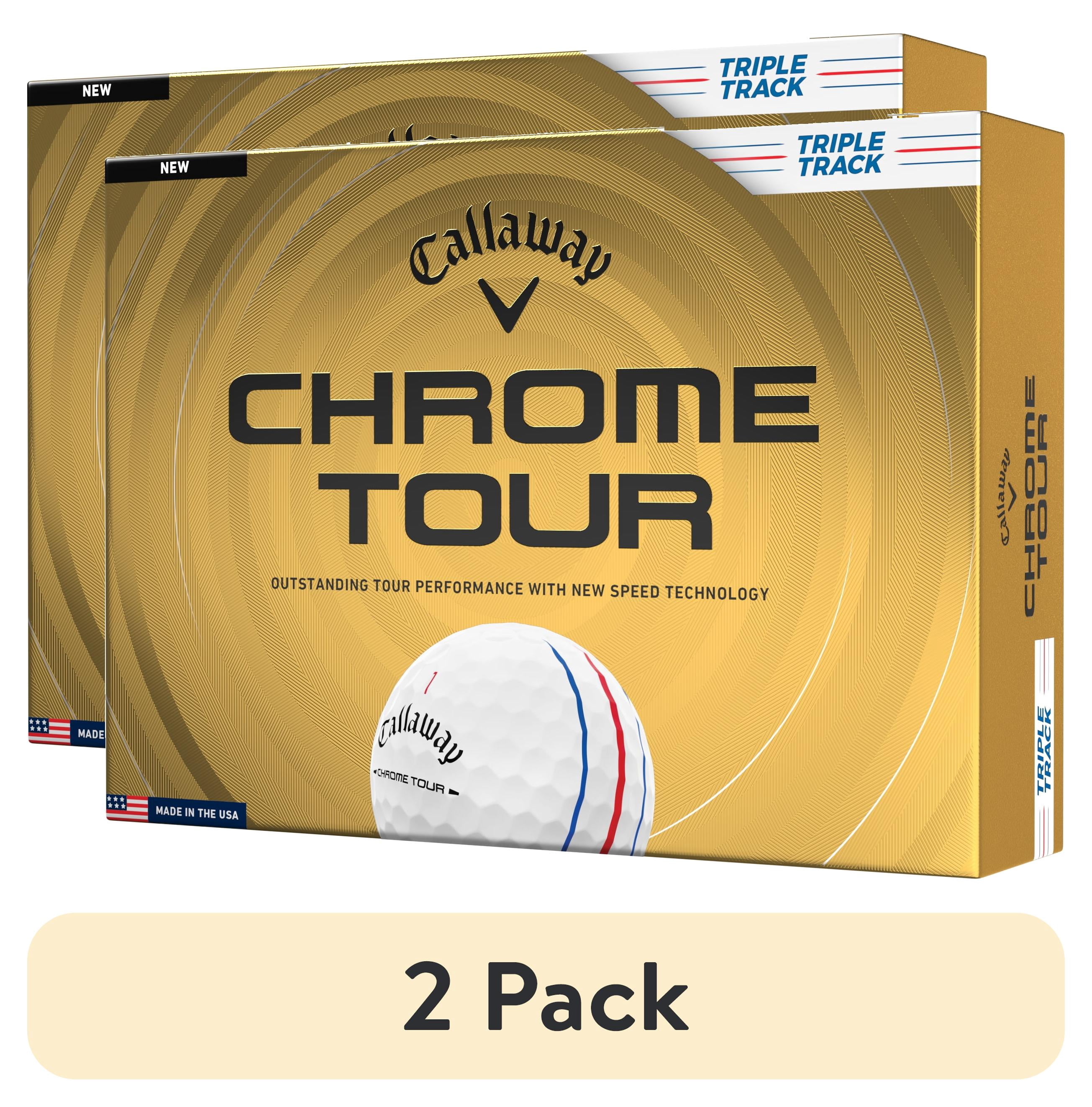 (2 pack) Callaway Golf Chrome Tour 26 - Triple Track White 12pk