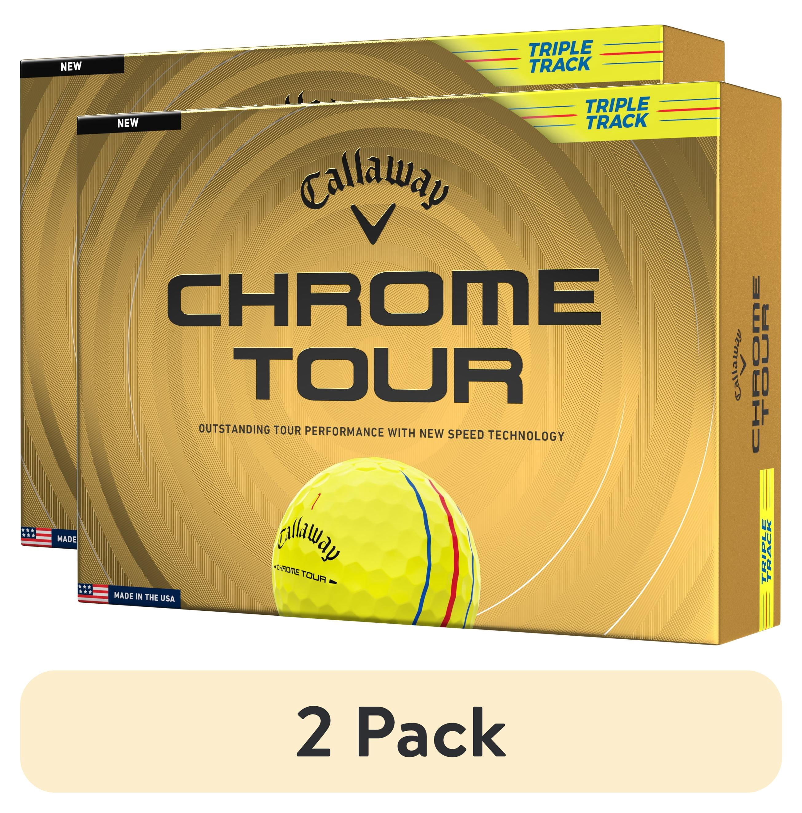 (2 pack) Callaway Golf Chrome Tour 26 - Triple Track Yellow 12pk