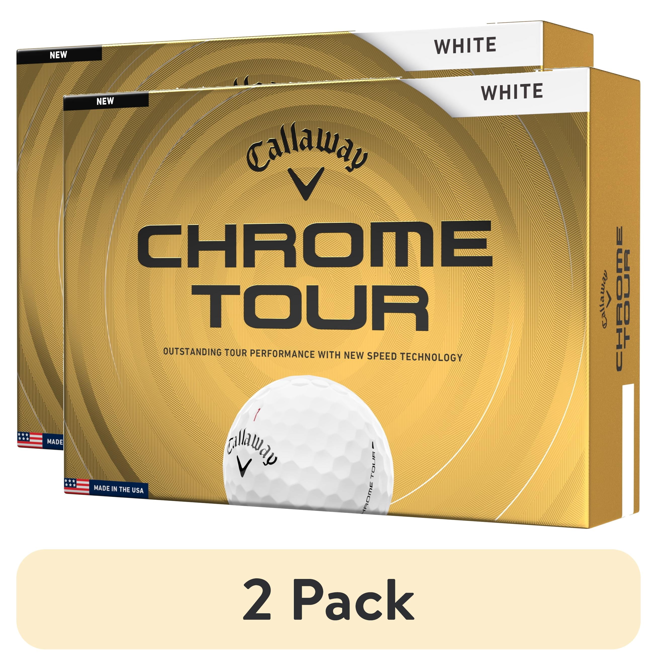 (2 pack) Callaway Golf Chrome Tour 26 - White 12 Ball Pack - New