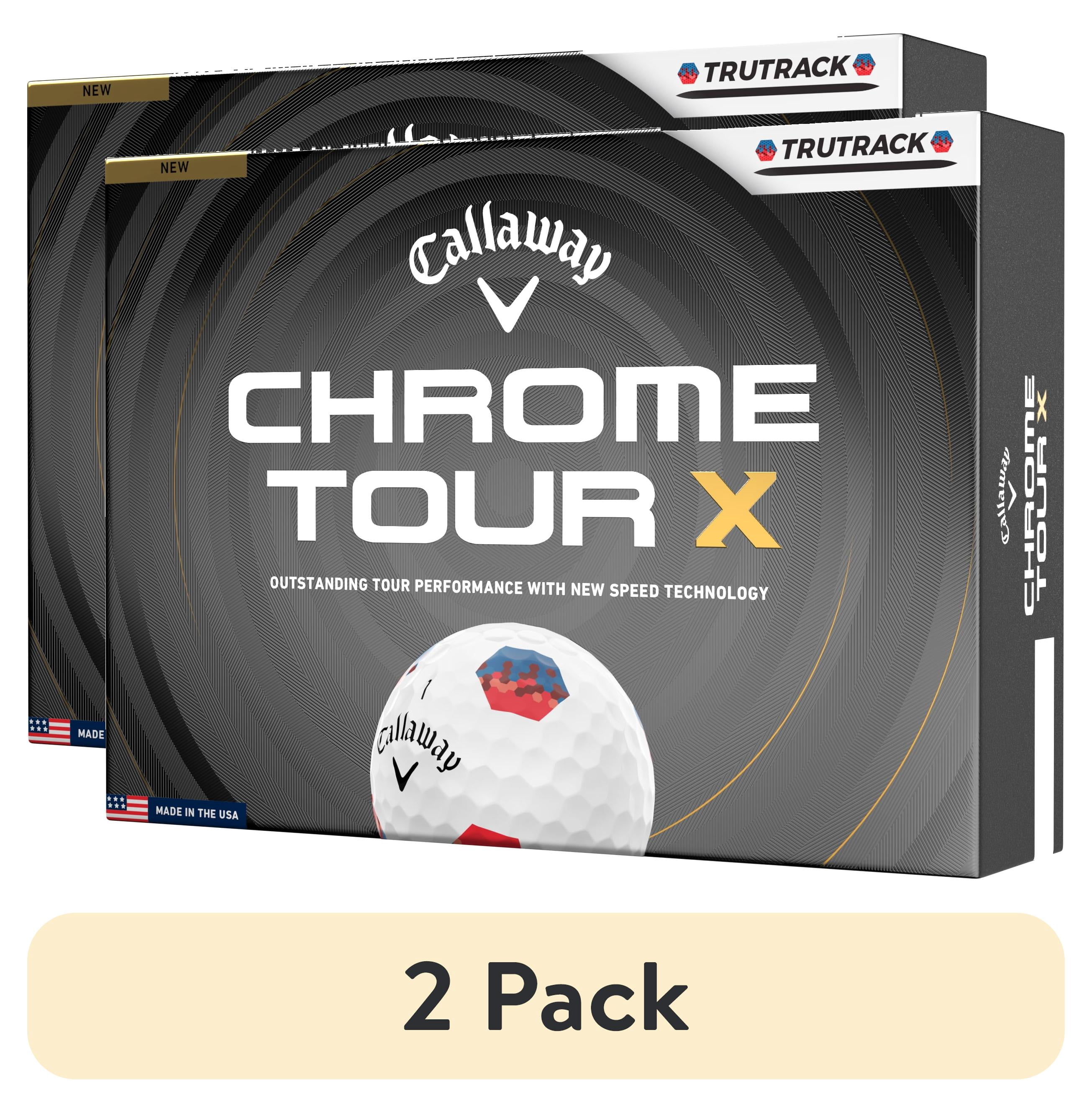 (2 pack) Callaway Golf Chrome Tour X 26 - Blue/Red TruTrack 12 Ball Pack