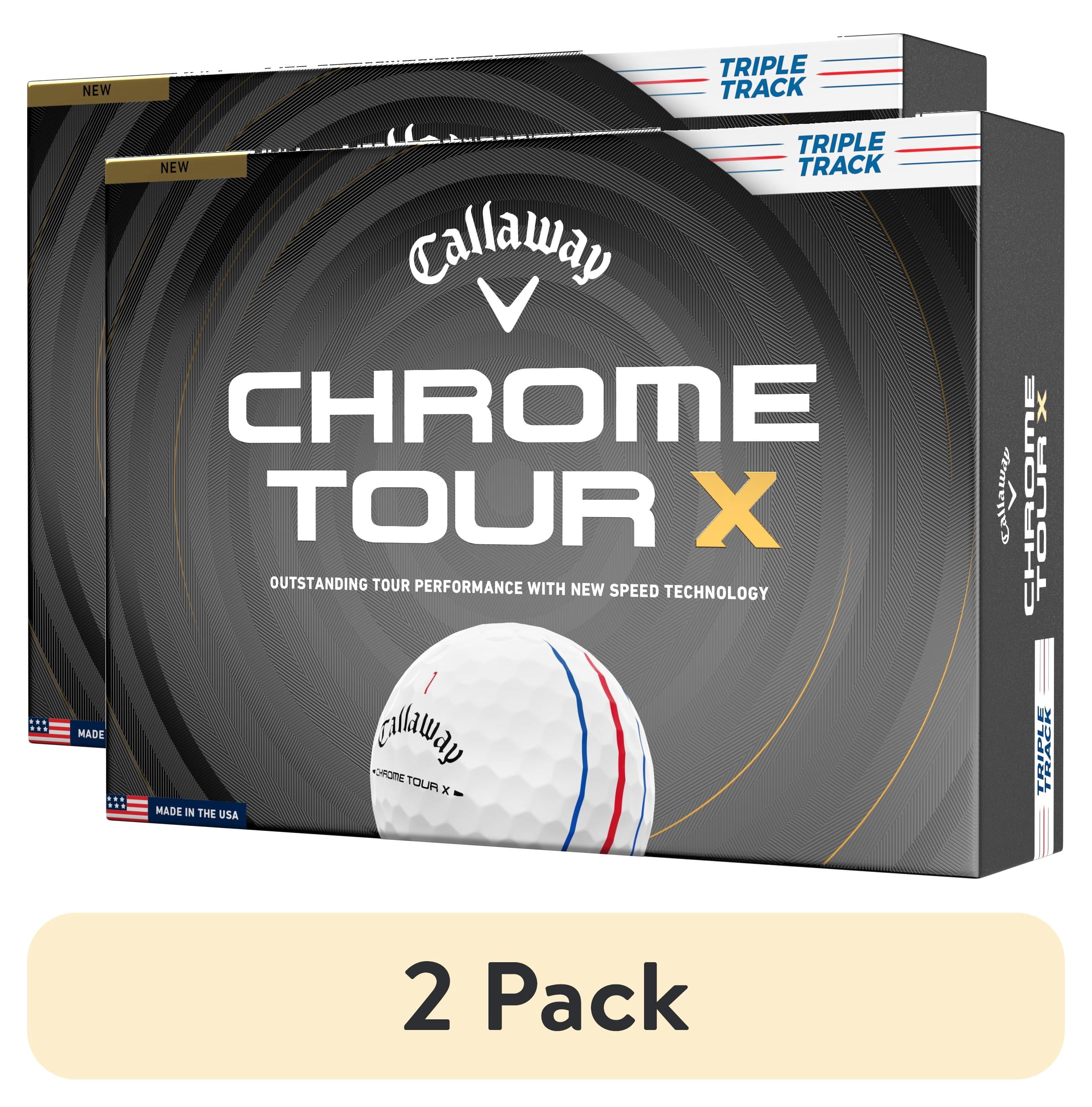 (2 pack) Callaway Golf Chrome Tour X 26 - Triple Track Golf Balls, 12pk, White