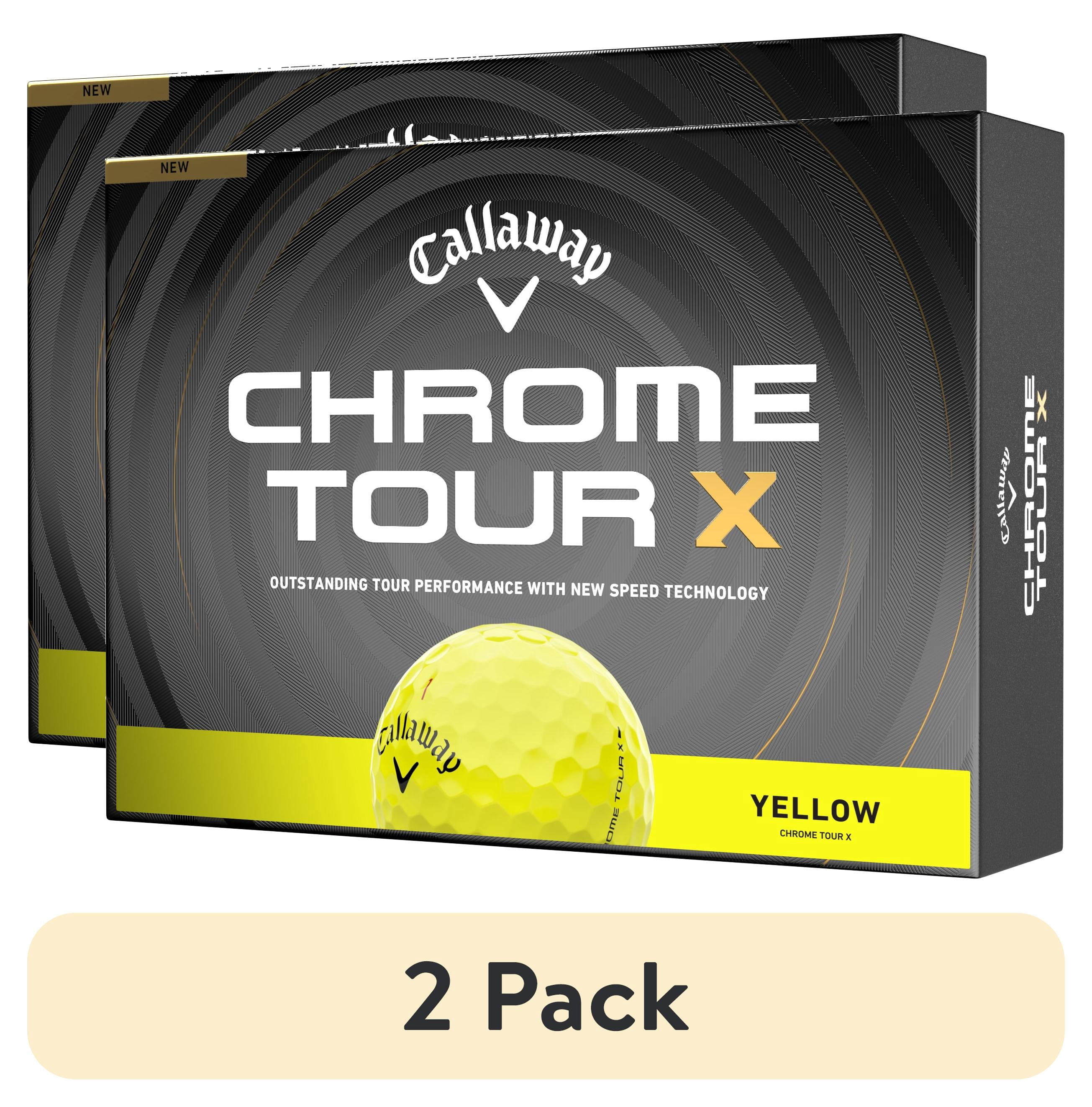 (2 pack) Callaway Golf Chrome Tour X 26 - Yellow 12pk