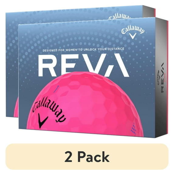 (2 pack) Callaway REVA Golf Balls, Pink, 1.42 lb, 12 Pieces