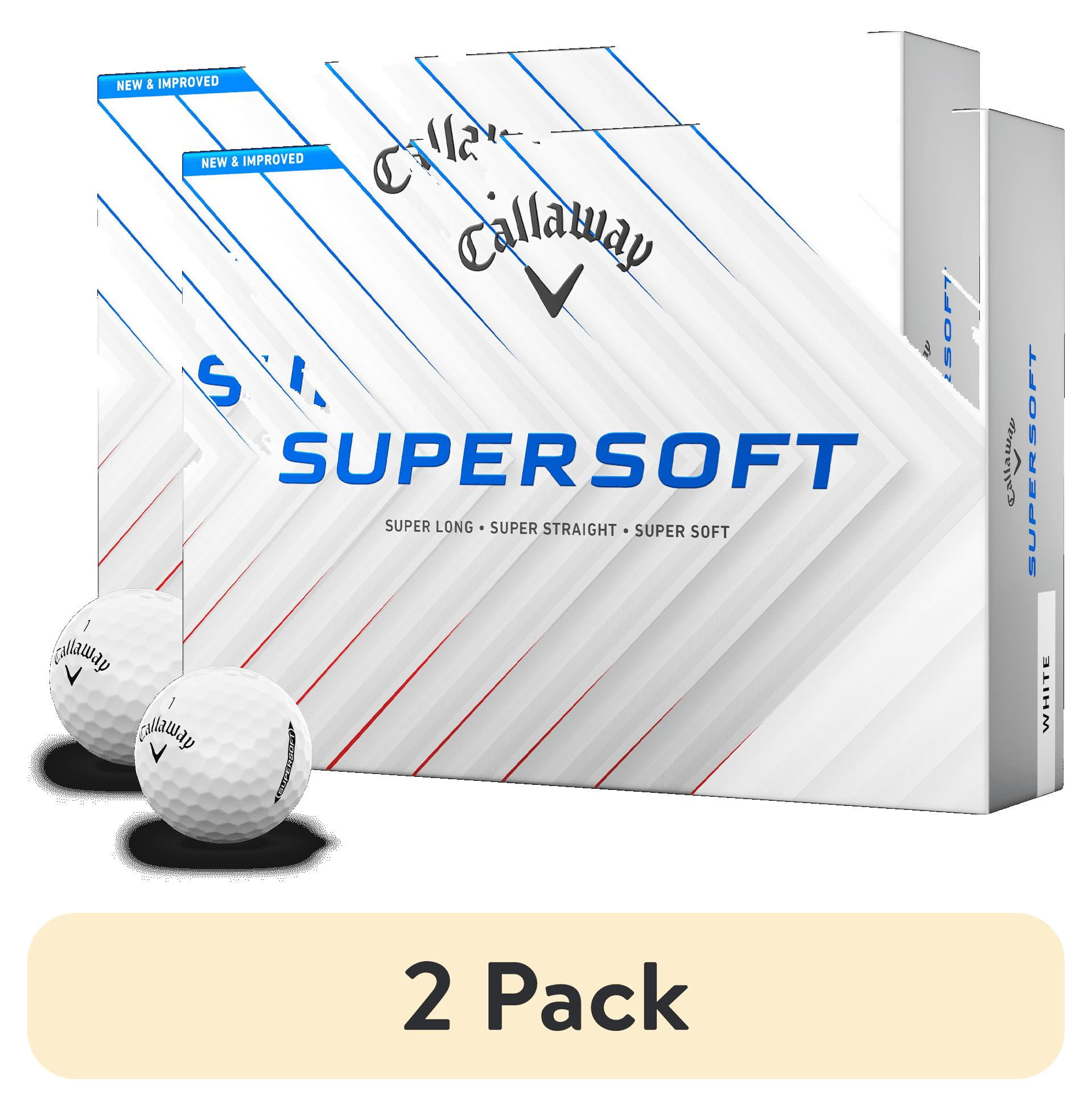 (2 pack) Callaway SuperSoft 2025 Golf Balls 12pk, White