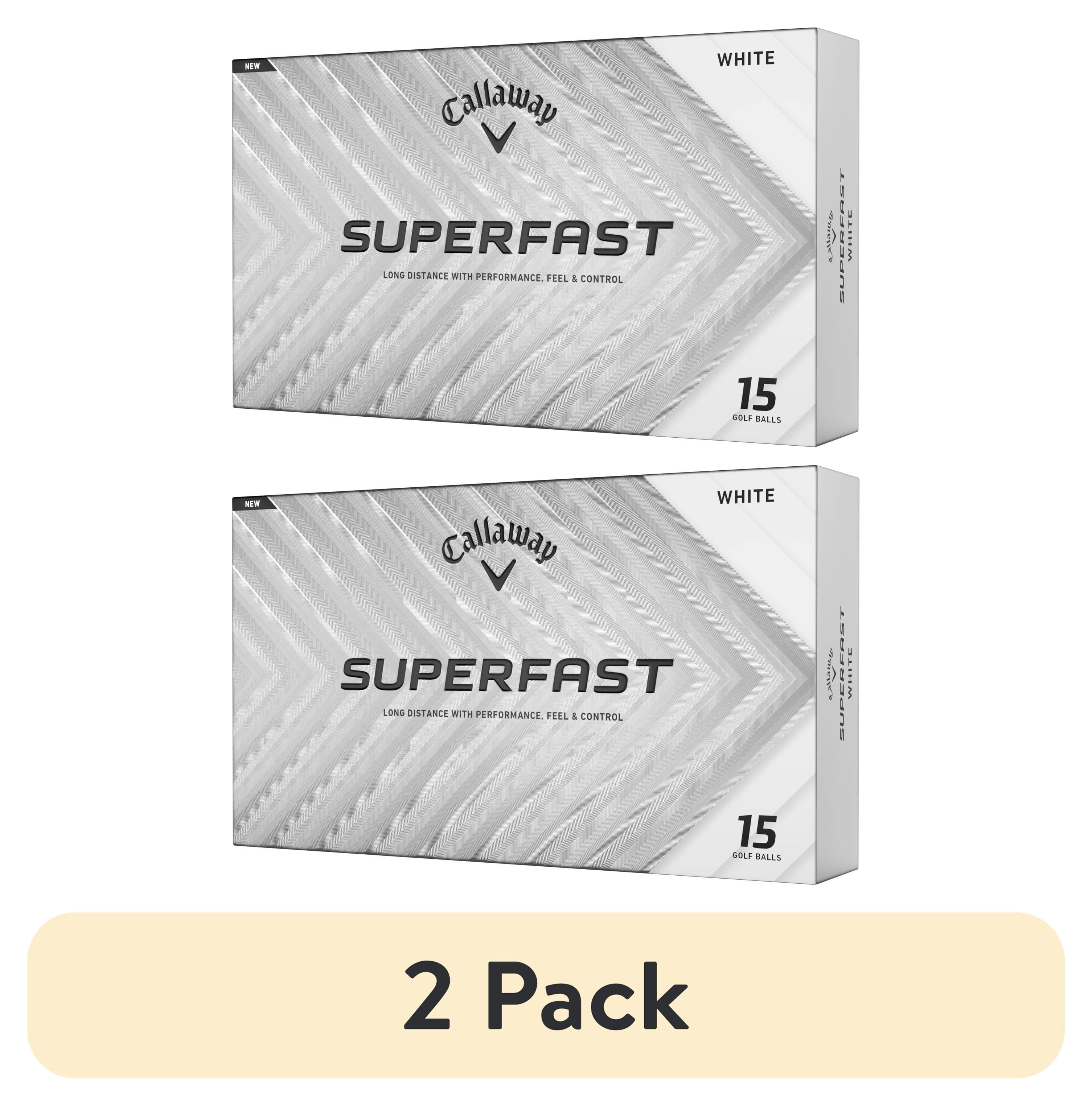 (2 pack) Callaway Superfast 2025 Golf Balls 15pk, White