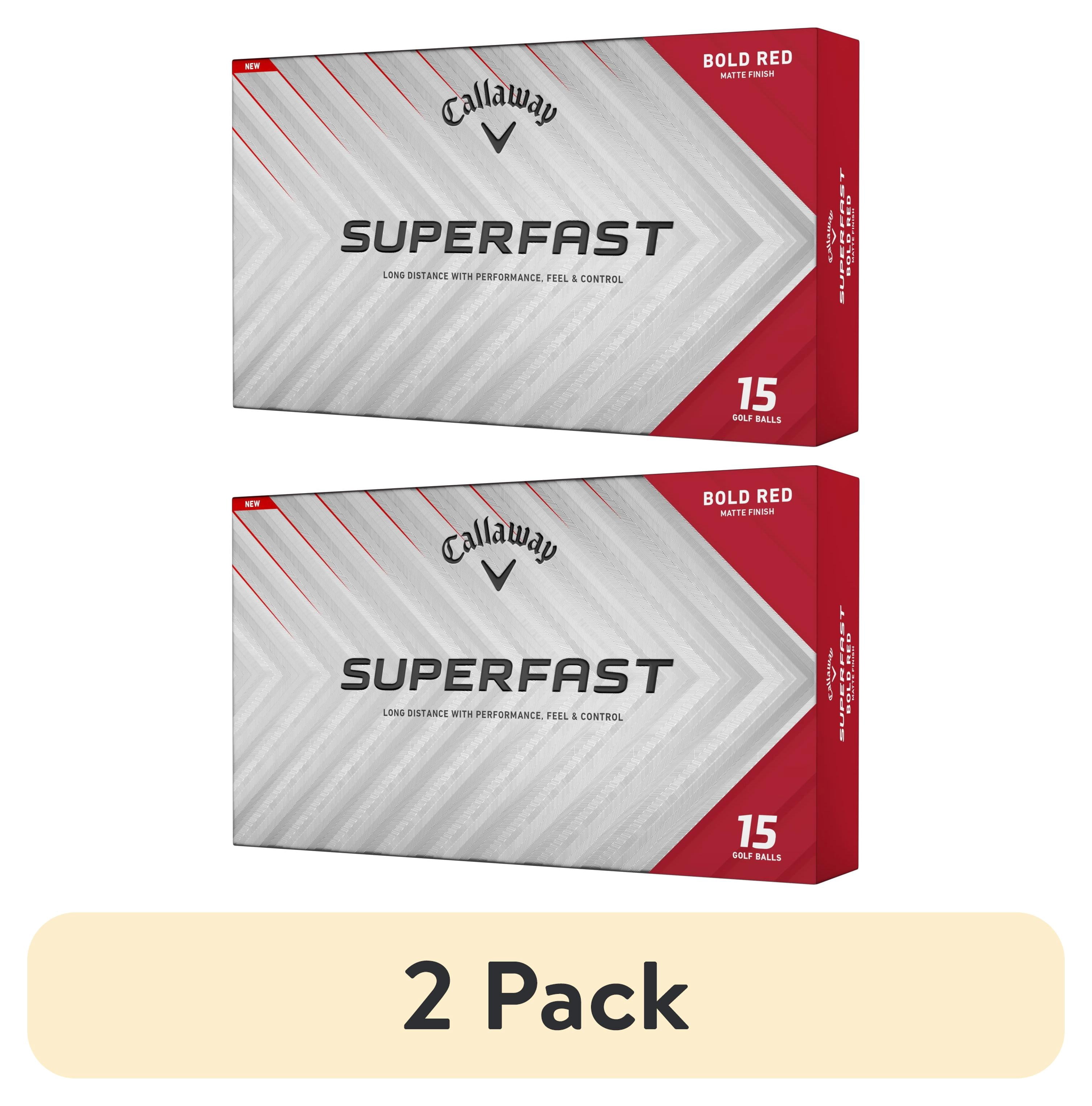 (2 pack) Callaway Superfast 2025 Golf Balls 15pk, Bold Red