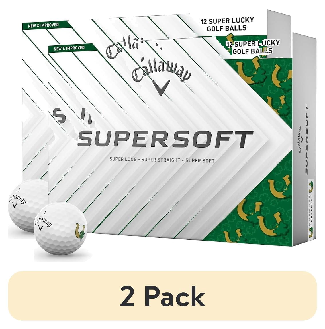 (2 pack) Callaway Supersoft Lucky Golf Balls [12-Ball] White