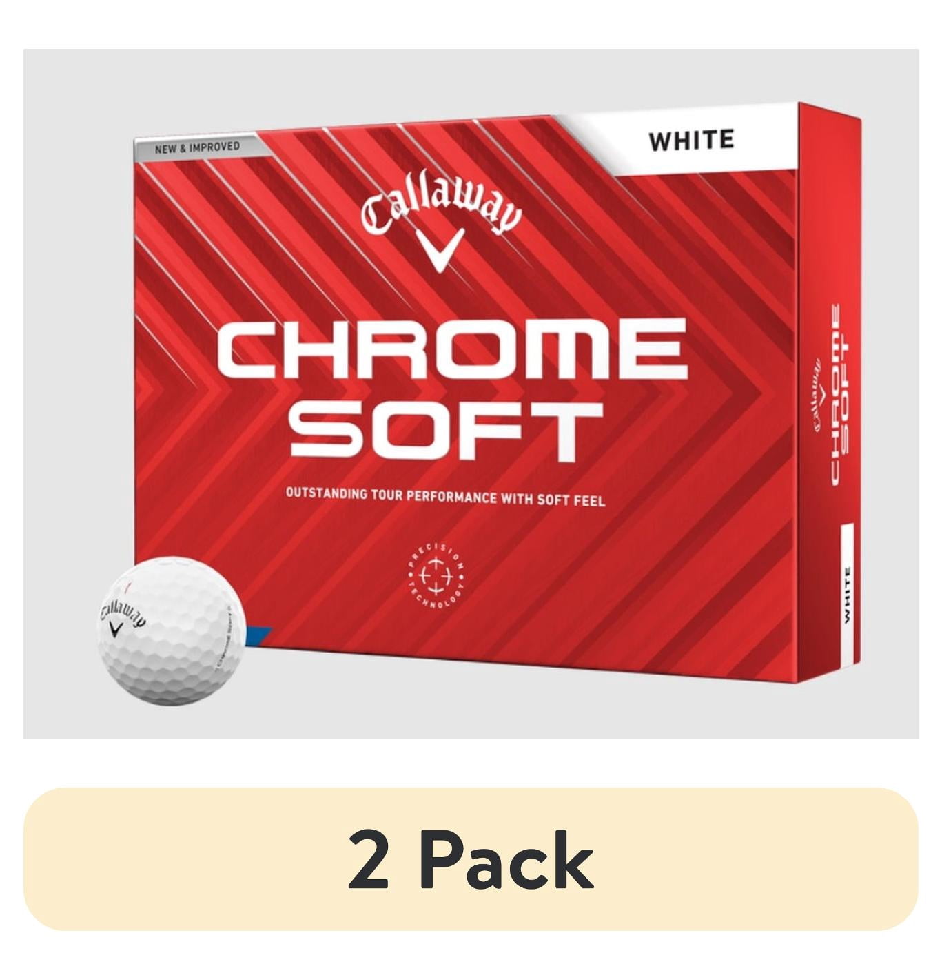 (2 pack) Callaway Chrome Soft Golf Balls, White, 12pk