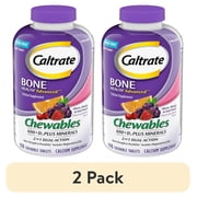 2 pack Caltrate Bone Health Advanced 600+D3 plus Minerals Multi-Flavor Calcium Chewables, 155 Ct