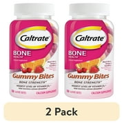 2 pack Caltrate Calcium Gummy Bites, Multi-Flavored, 50 Ct