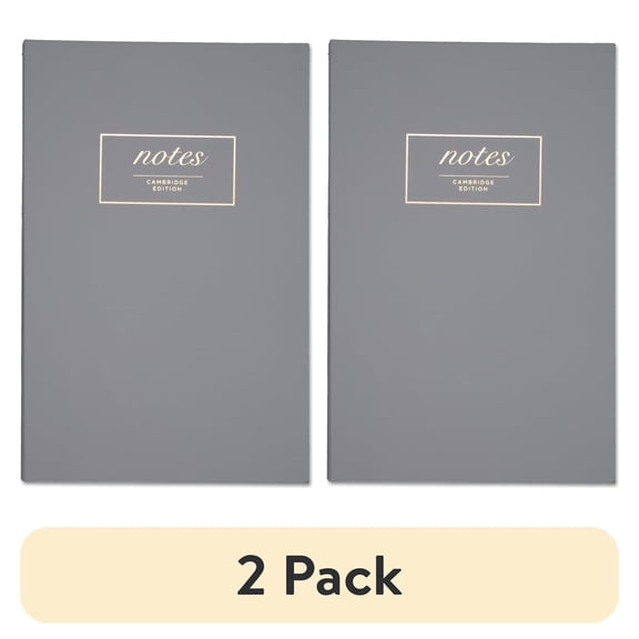 (2 pack) Cambridge Work Style Casebound Medium Fashion Notebook Gray - Meeting Notebook