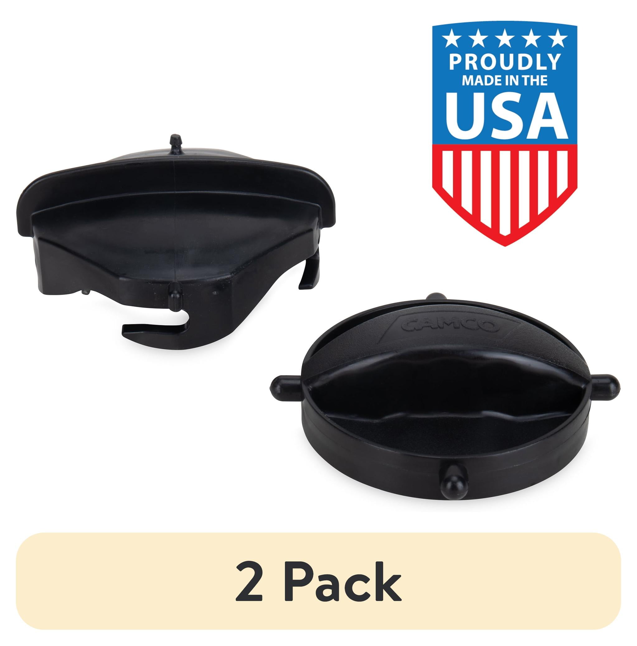 (2 pack) Camco 39752 Black Plastic Sewer Hose Storage Caps - 2-pack ...