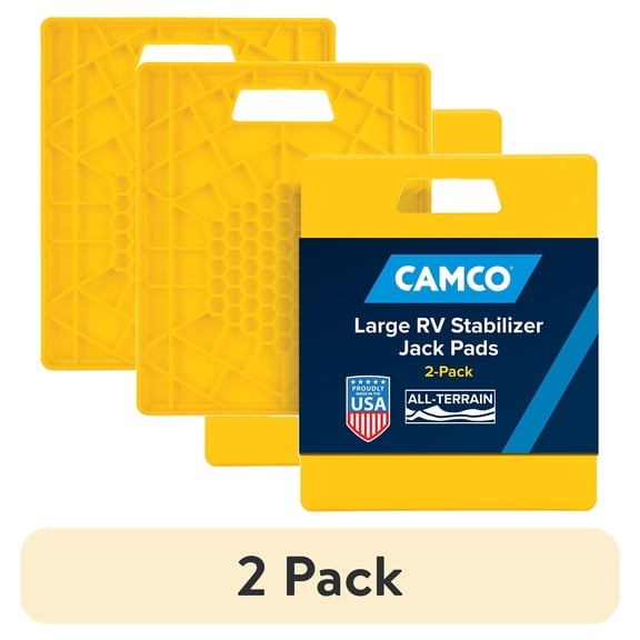 (2 pack) Camco Stabilizing Jack Pads for RV and Trailer Leveling (44541)