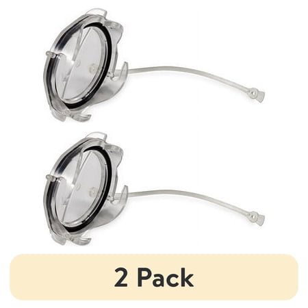 (2 pack) Camco Clear RV Sewer Cap with Bayonet Fitting for 3-Inch Waste Valves (39455)