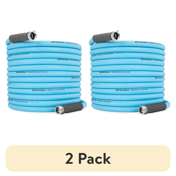 (2 pack) Camco EvoFlex 50-Foot Camper/RV Drinking Water Hose, Lead, BPA, and Phthalate-Free, Blue (22793)
