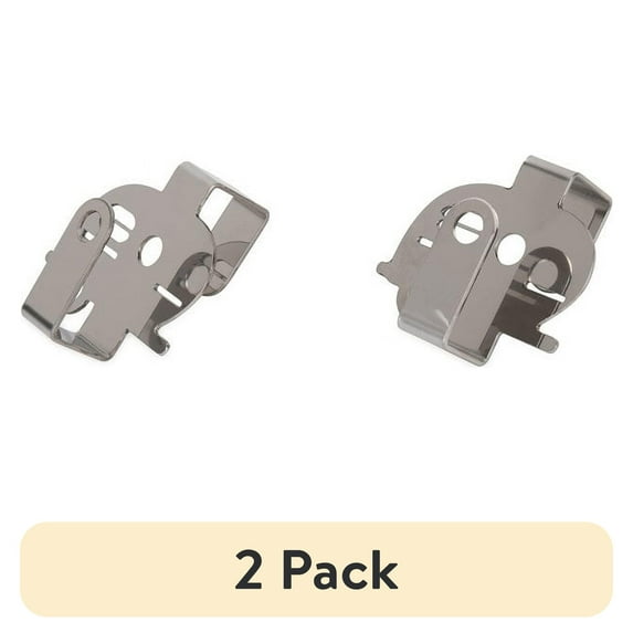 (2 pack) Camco Life is Better at the Campsite Over-the-Cabinet Hooks - Silver, 2-Pack (53382)