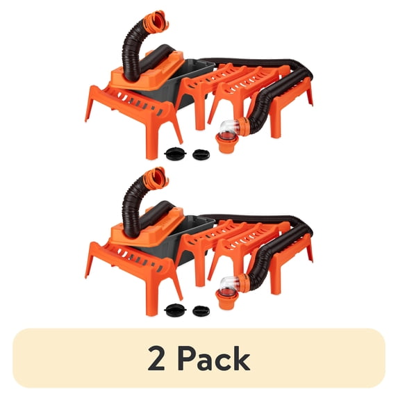 (2 pack) Camco Rhino 12-Piece RV Sewer Kit, 20-ft Sewer Hose & Storage Box, Orange