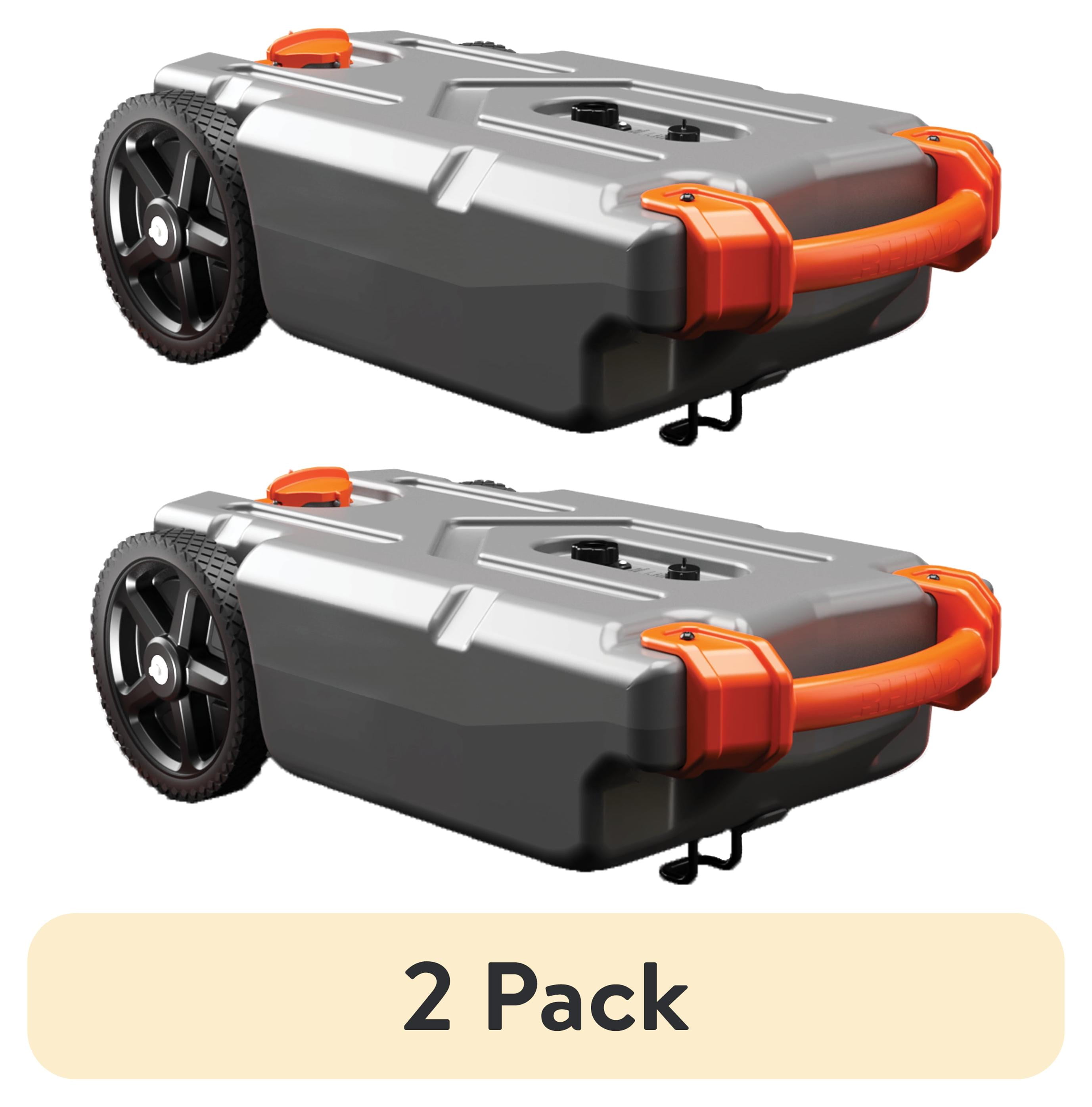 (2 pack) Camco Rhino 21-Gallon Portable RV Tote Tank - Multicolor, High Density Polyethylene (39002)