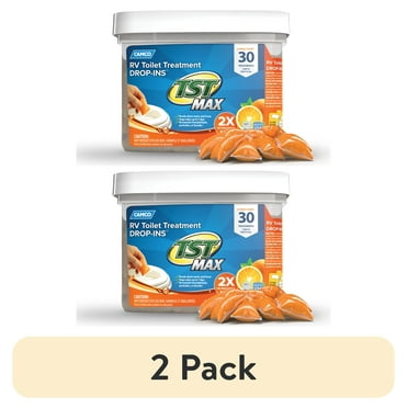 (2 pack) Camco TST MAX Camper/RV Toilet Treatment Drop-INs