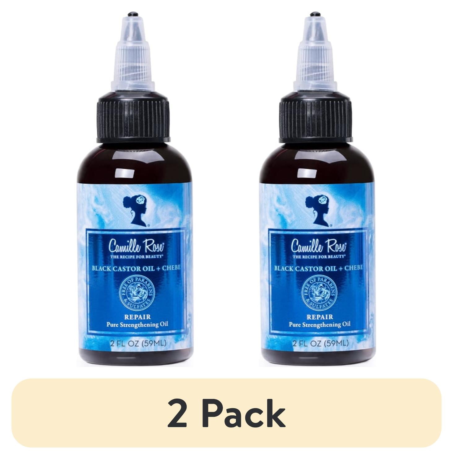 (2 pack) Camille Rose Black Castor Oil & Chebe Cold Pressed Oil, 2 floz