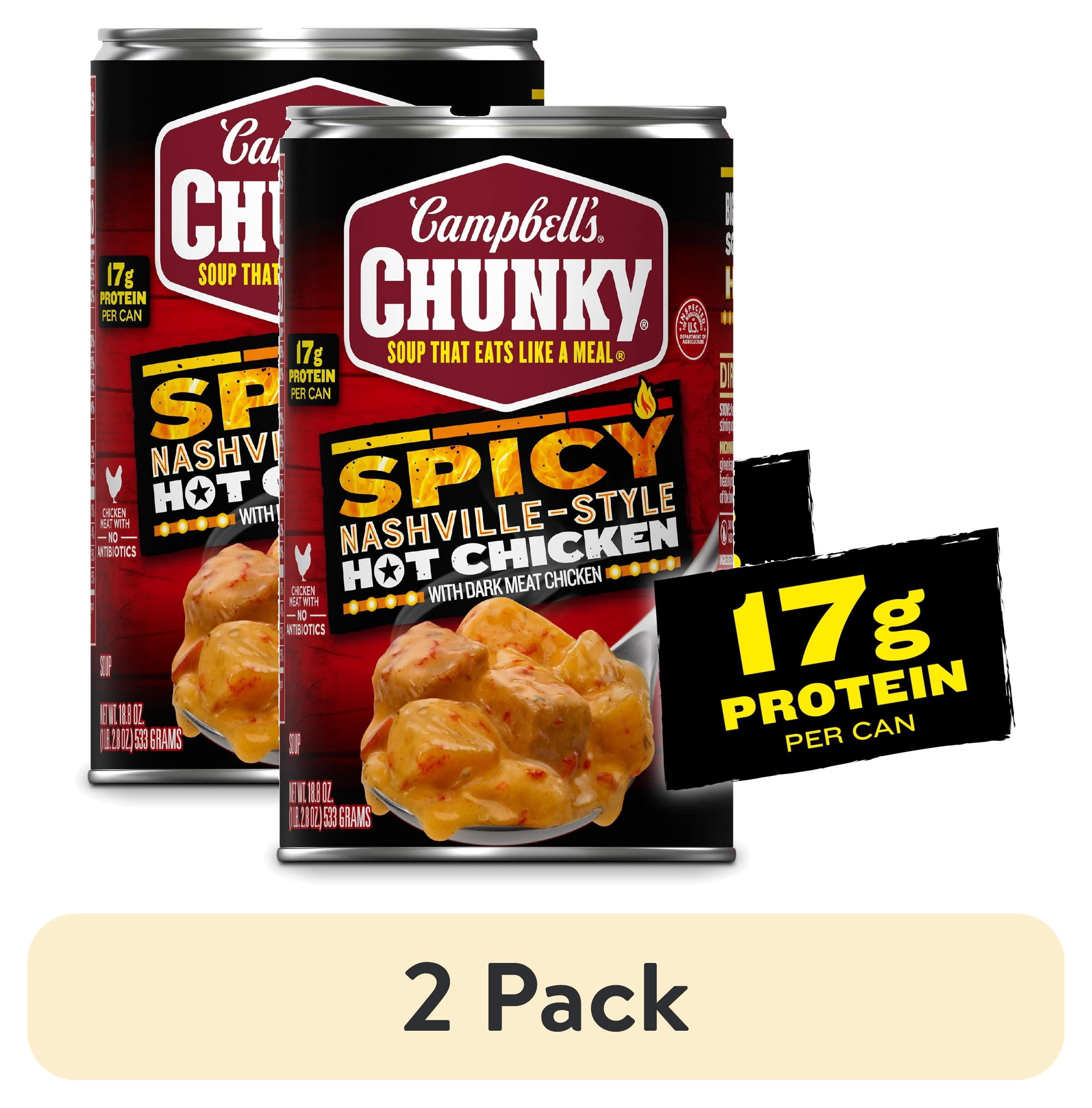 2 pack) Campbell's Chunky Soup, Spicy Nashville-Style Hot Chicken
